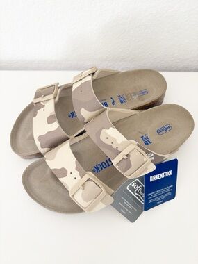 Birkenstock Arizona Soft Footbed Desert Taupe Camo Sandals EU 38 US 7-7.5